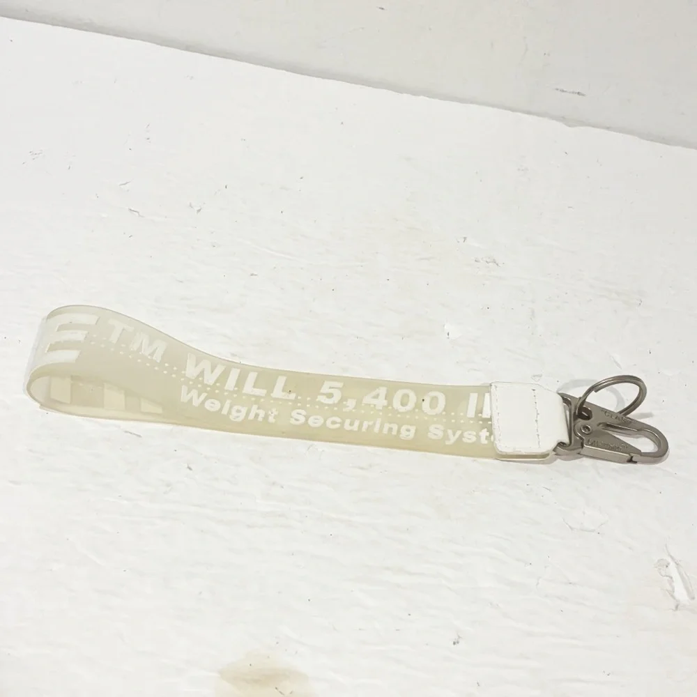 Off-White Industrial clear keychain lanyard With Clasp Heavy Duty Secure Clasp‎